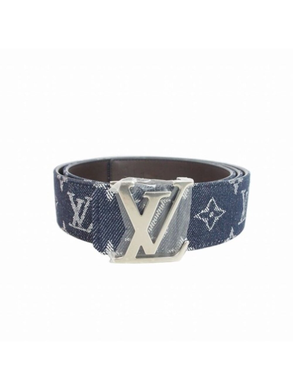 Louis Vuitton Belt LV Monogram Denim 40 Blue